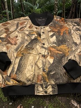 Vintage Dunbrooke Camo Jacket Real Tree Hardwoods Men XL Hunting Snap Closure